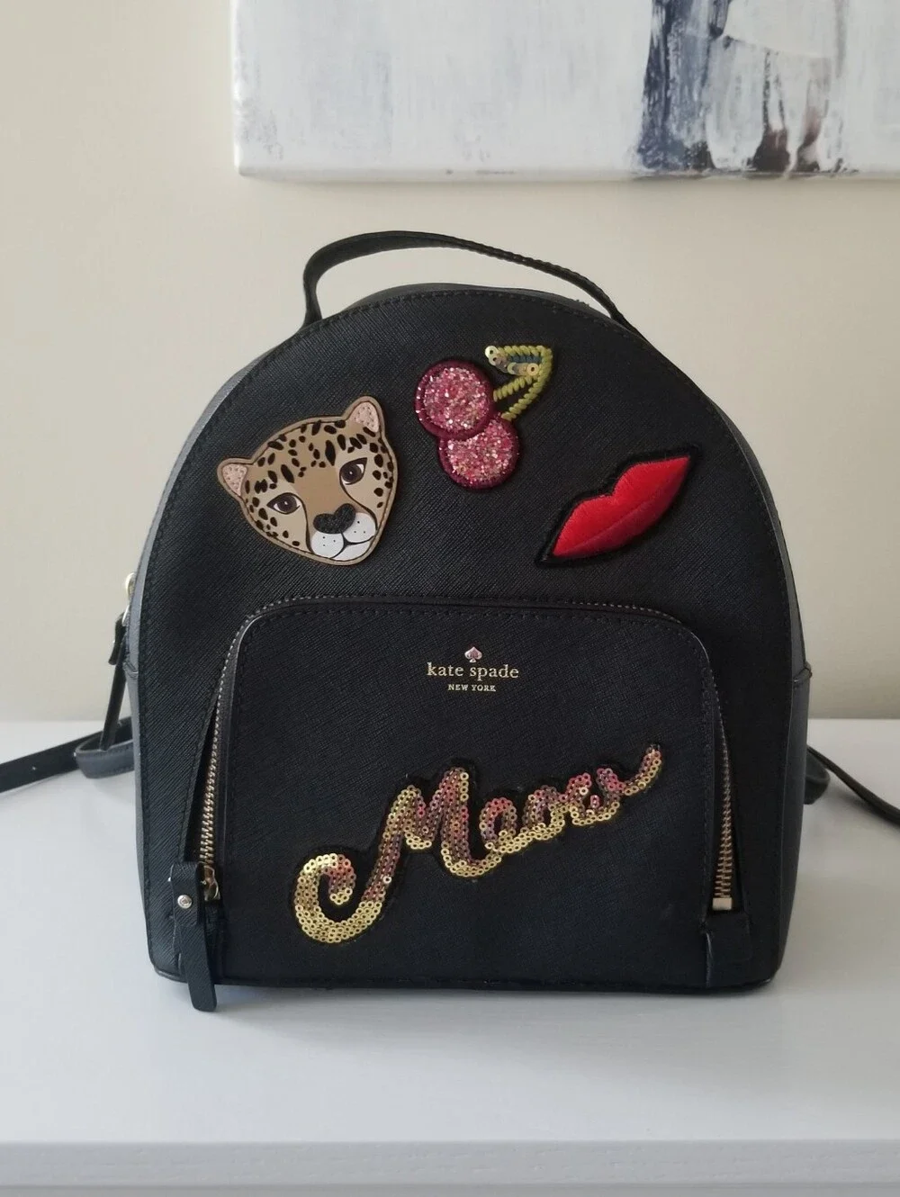 Kate Spade Run Wild Leopard Backpack